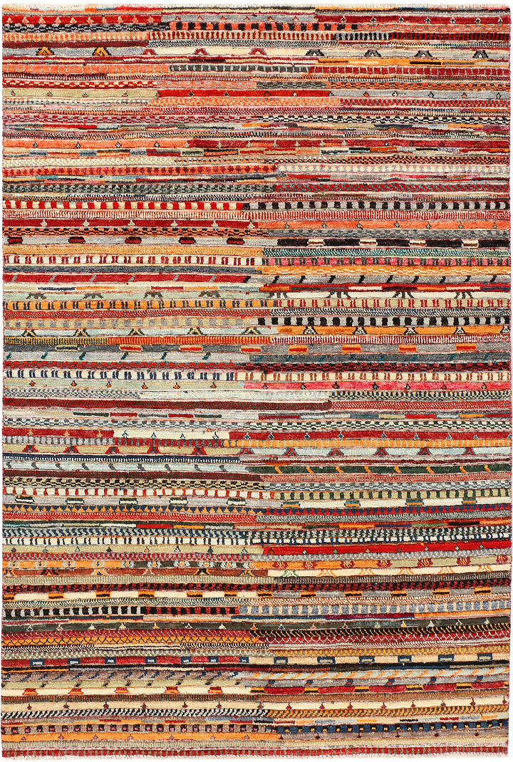 Multi Colored Gabbeh 5' 5 x 8' - No. 44676 - ALRUG Rug Store