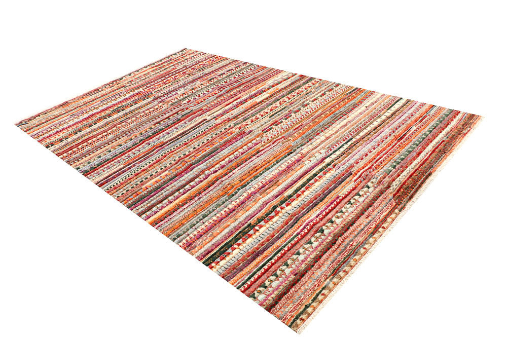 Multi Colored Gabbeh 5' 11 x 9' - No. 44679 - ALRUG Rug Store
