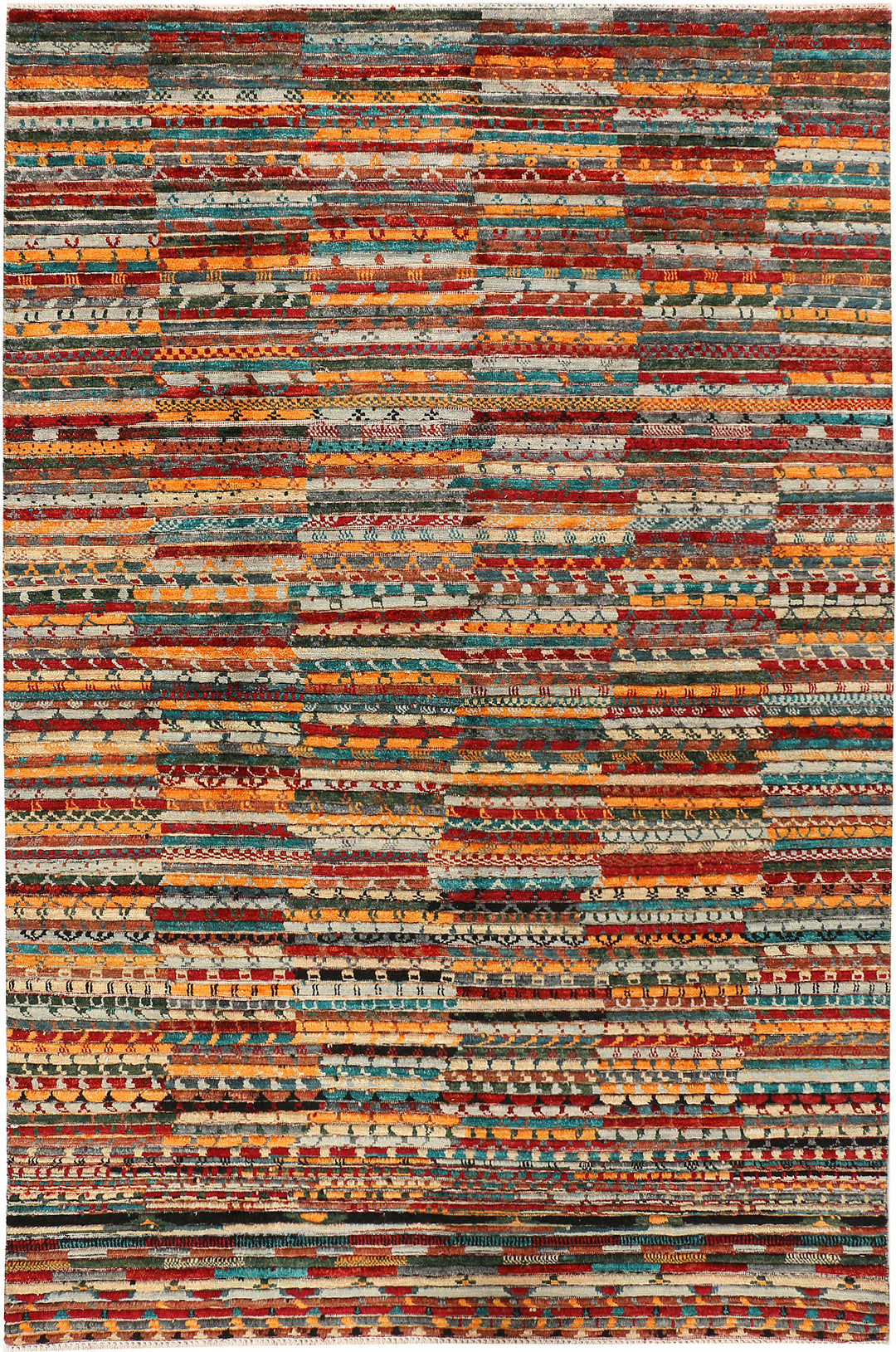 Multi Colored Gabbeh 5' 11 x 8' 10 - No. 44680 - ALRUG Rug Store
