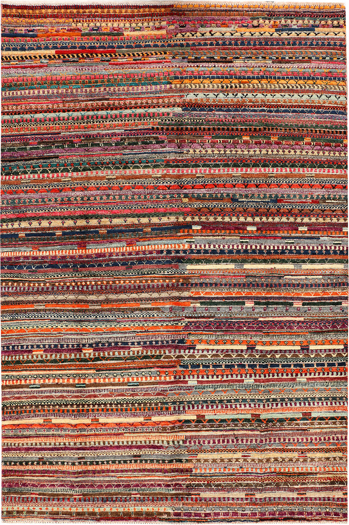Multi Colored Gabbeh 5' 11 x 9' 1 - No. 44684 - ALRUG Rug Store
