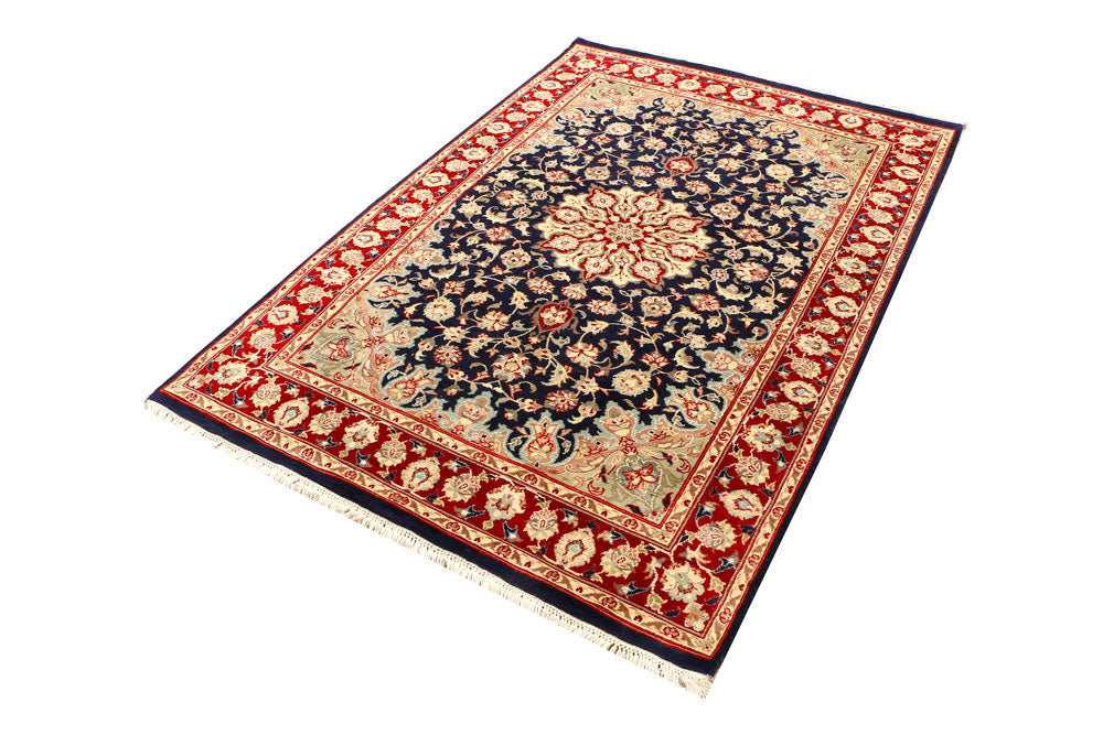 Midnight Blue Kashan 4' 1 x 6' - No. 44726 - ALRUG Rug Store