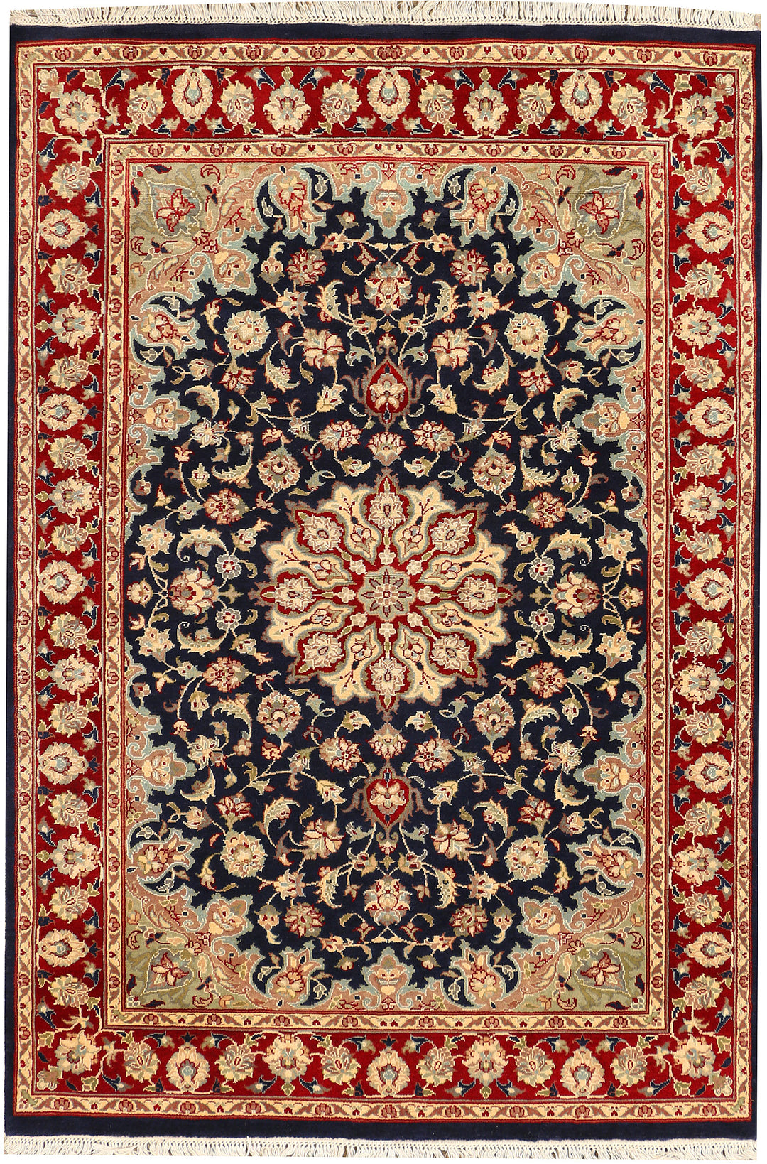 Midnight Blue Kashan 4' 1 x 6' - No. 44726 - ALRUG Rug Store