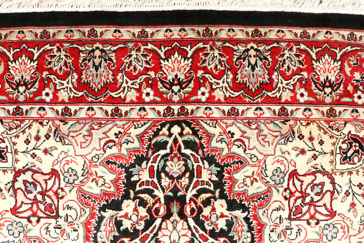 Black Tabriz 4'  7" x 6'  8" - No. QA12776
