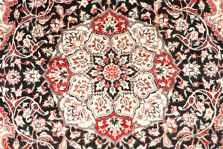 Black Tabriz 4' 7 x 6' 8 - No. 44751
