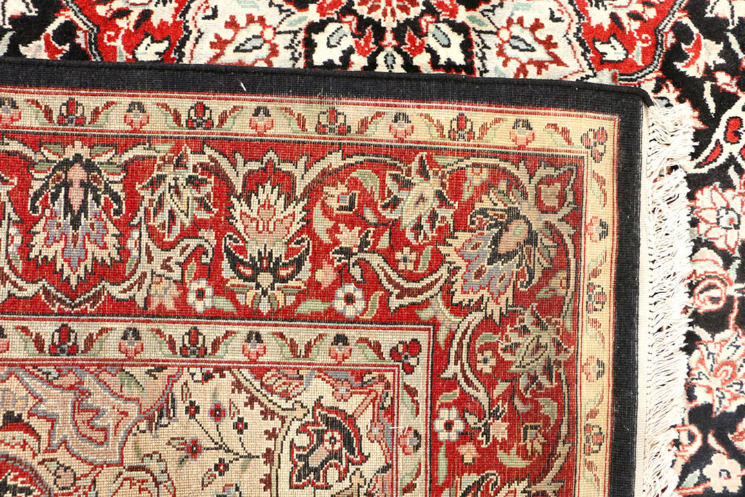 Black Tabriz 4'  7" x 6'  8" - No. QA12776