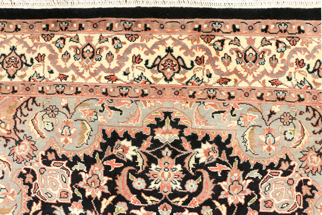 Black Isfahan 4'  6" x 7'  3" - No. QA17698