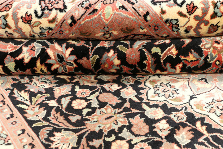 Black Isfahan 4'  6" x 7'  3" - No. QA17698