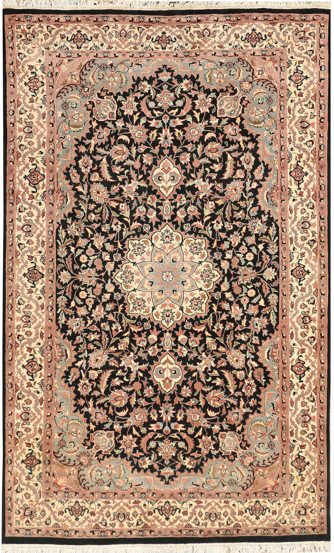 Black Isfahan 4' 6 x 7' 3 - No. 44756 - ALRUG Rug Store
