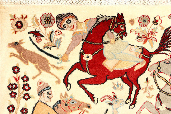 Cornsilk Hunting 3' 6 x 5' 6 - No. 44781 - ALRUG Rug Store