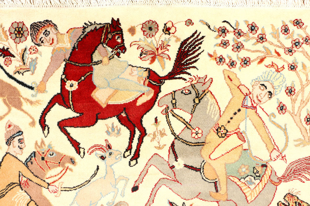 Cornsilk Hunting 3' 6 x 5' 6 - No. 44781 - ALRUG Rug Store