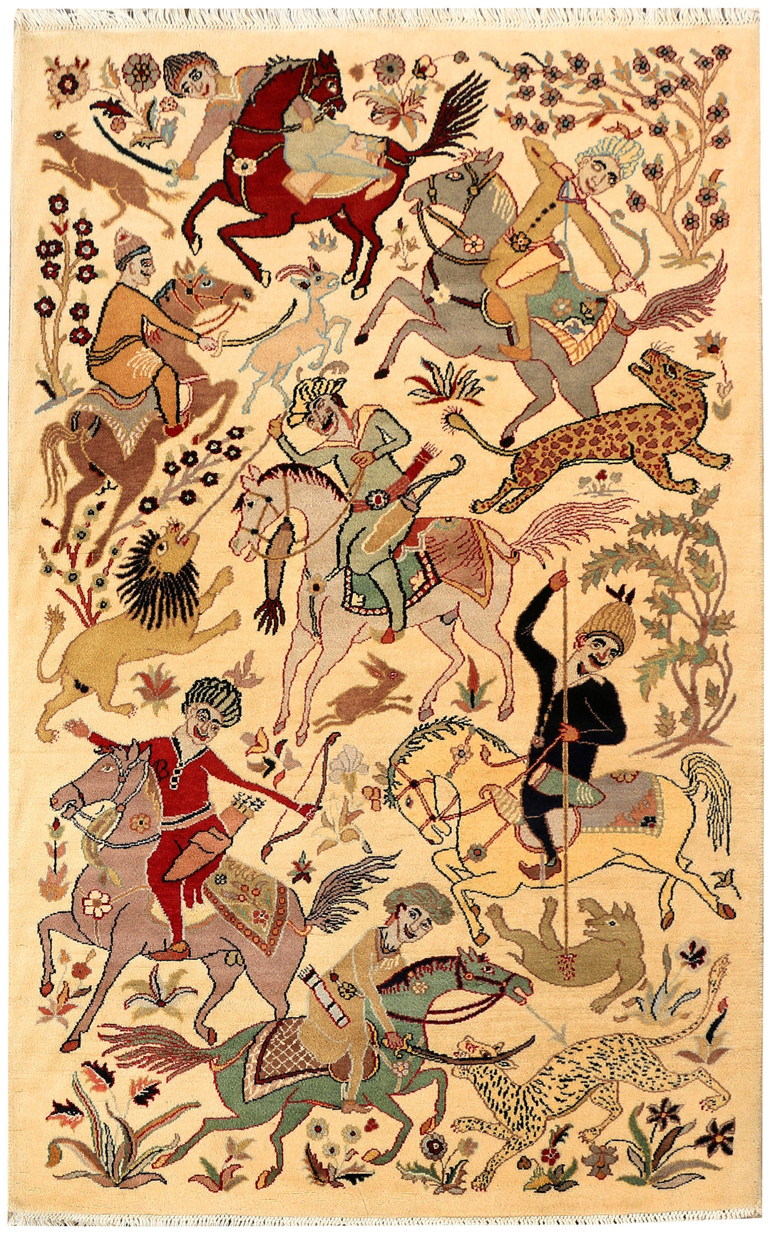 Cornsilk Hunting 3' 6 x 5' 6 - No. 44781 - ALRUG Rug Store