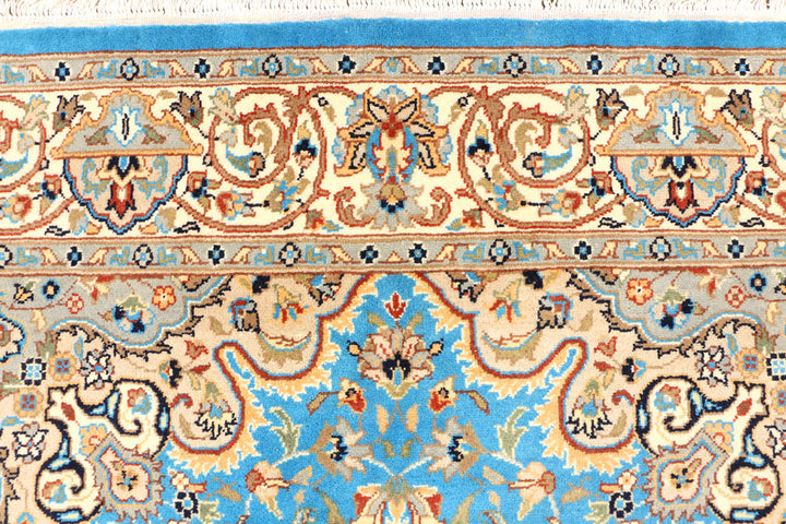Light Sky Blue Kashan 5' x 8' 1 - No. 44791 - ALRUG Rug Store