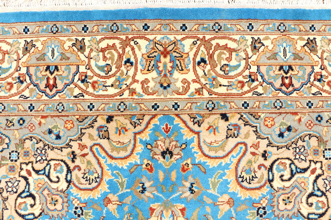 Light Sky Blue Kashan 5'  x" 8'  1" - No. QA45330