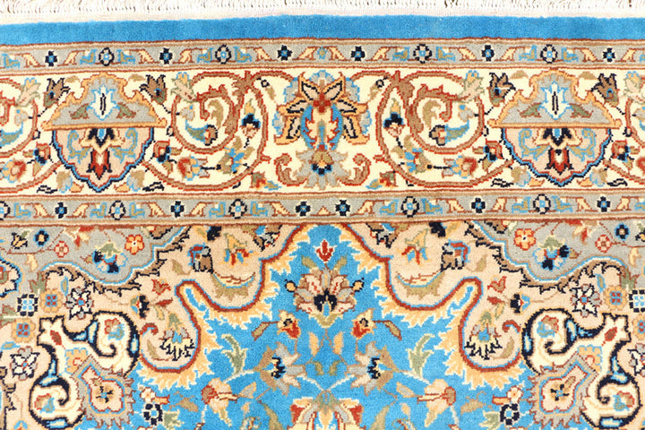 Light Sky Blue Kashan 5'  x" 8'  1" - No. QA45330