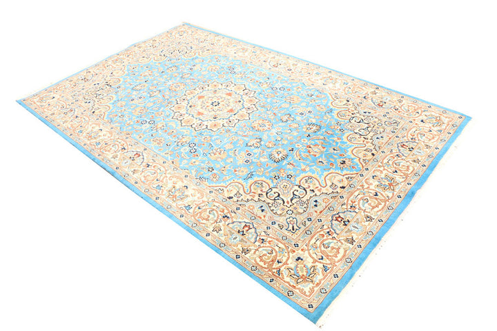 Light Sky Blue Kashan 5'  x" 8'  1" - No. QA45330