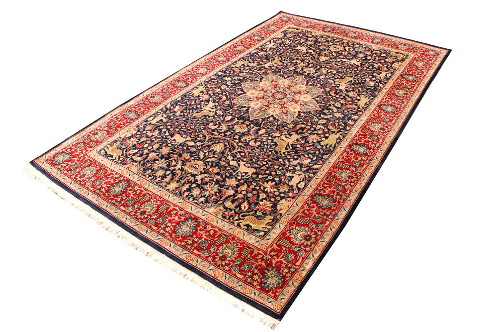 Multi Colored Hunting 5' 1 x 8' 4 - No. 44798 - ALRUG Rug Store