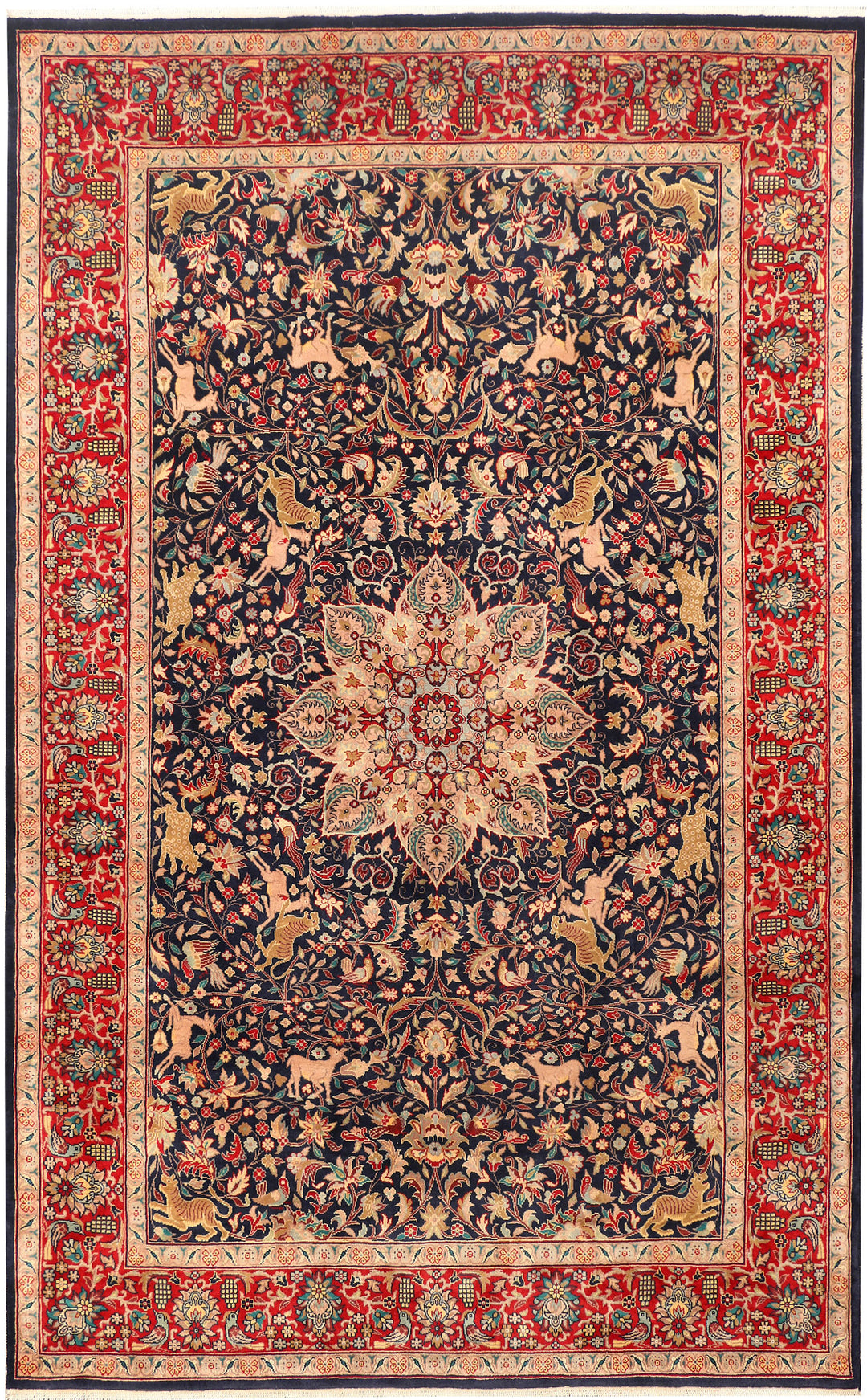 Multi Colored Hunting 5' 1 x 8' 4 - No. 44798 - ALRUG Rug Store