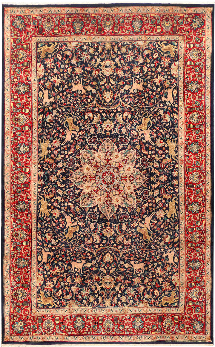 Multi Colored Hunting 5' 1 x 8' 4 - No. 44798 - ALRUG Rug Store