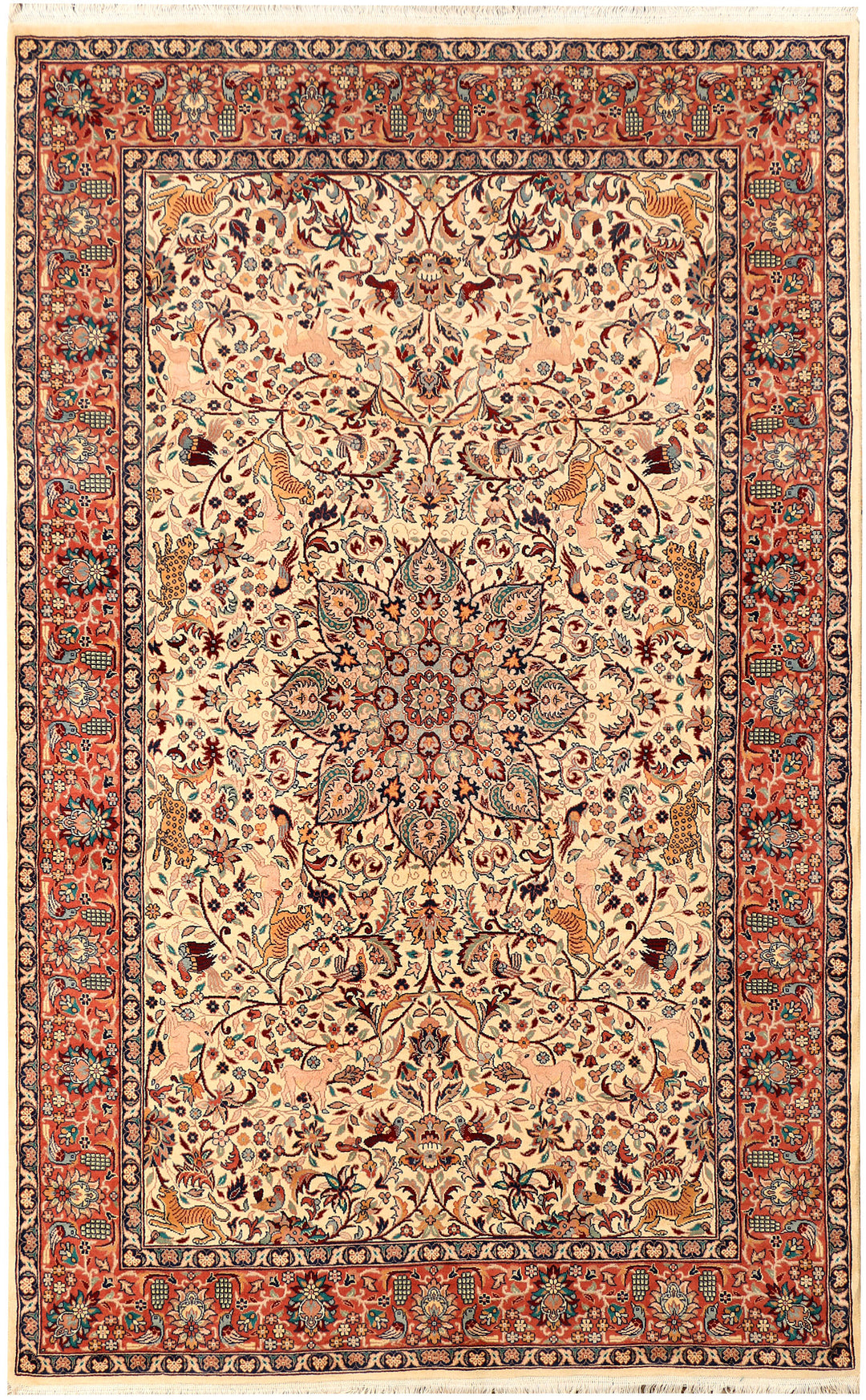 Cornsilk Hunting 5' x 8' 4 - No. 44799 - ALRUG Rug Store