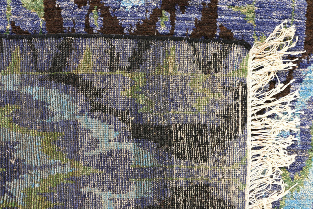 Multi Colored Ikat 4'  11" x 8'  2" - No. QA95928
