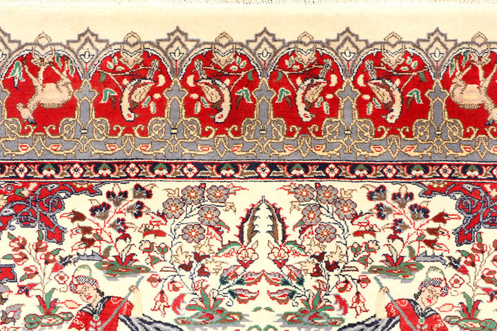 Cornsilk Hunting 4' 11 x 8' 4 - No. 44804 - ALRUG Rug Store