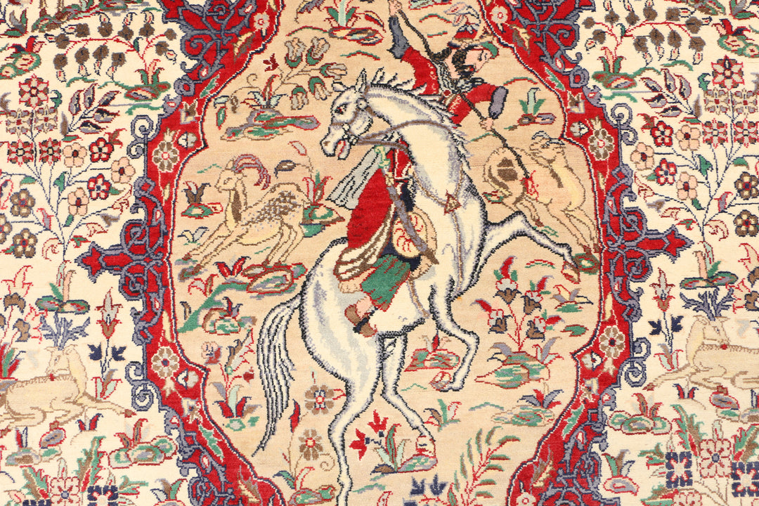 Cornsilk Hunting 4' 11 x 8' 4 - No. 44804 - ALRUG Rug Store