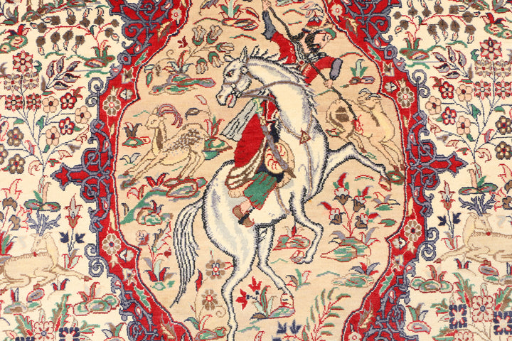 Cornsilk Hunting 4' 11 x 8' 4 - No. 44804 - ALRUG Rug Store