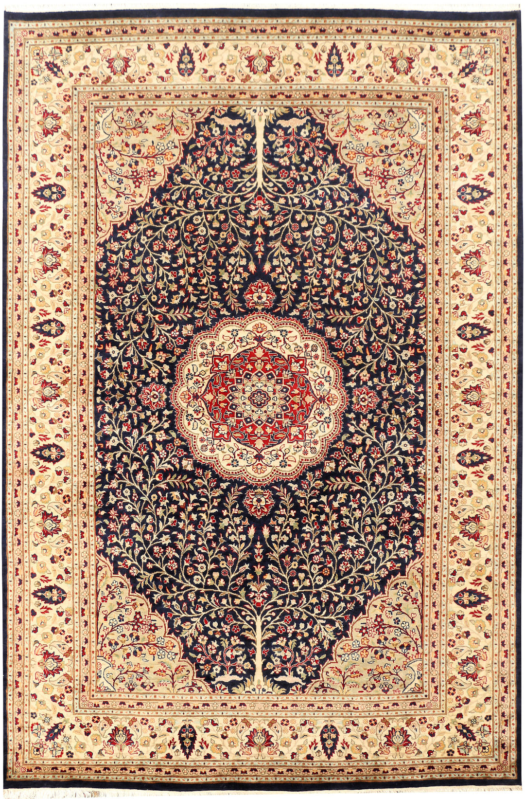 Black Tree of Life 6' 1 x 9' - No. 44813 - ALRUG Rug Store