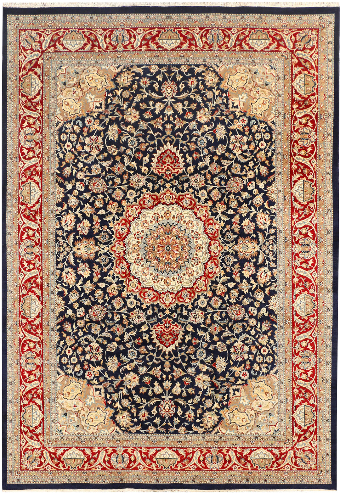 Black Kashan 6' 11 x 10' 1 - No. 44883 - ALRUG Rug Store