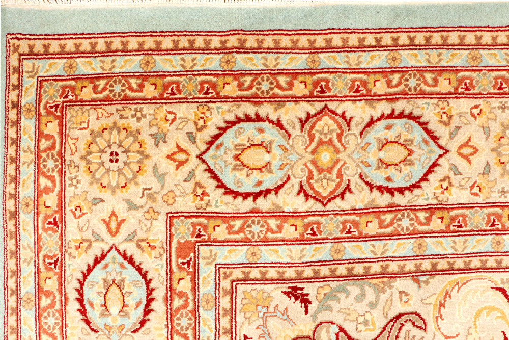 Powder Blue Kirman 9' 1 x 12' 2 - No. 44886 - ALRUG Rug Store