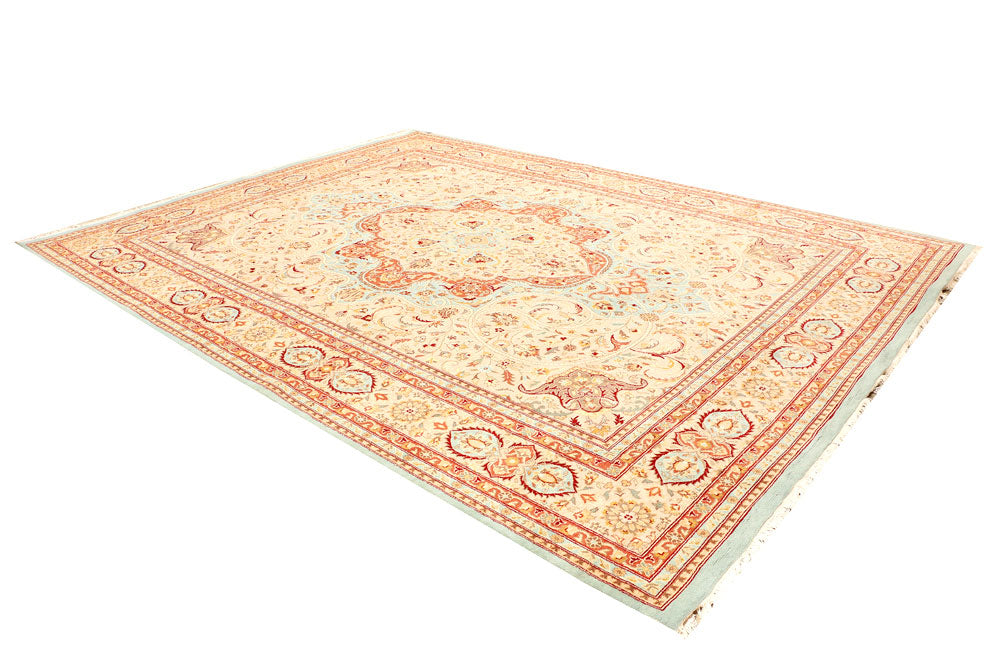 Powder Blue Kirman 9' 1 x 12' 2 - No. 44886 - ALRUG Rug Store