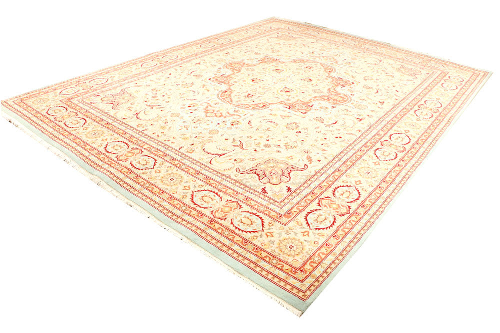 Powder Blue Kirman 9' 1 x 12' 2 - No. 44886 - ALRUG Rug Store