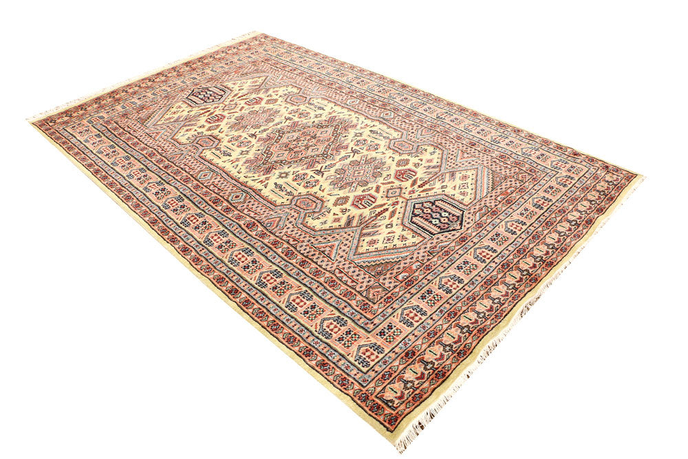 Light Goldenrod Yellow Kafkazi 5' 3 x 8' 4 - No. 44911 - ALRUG Rug Store