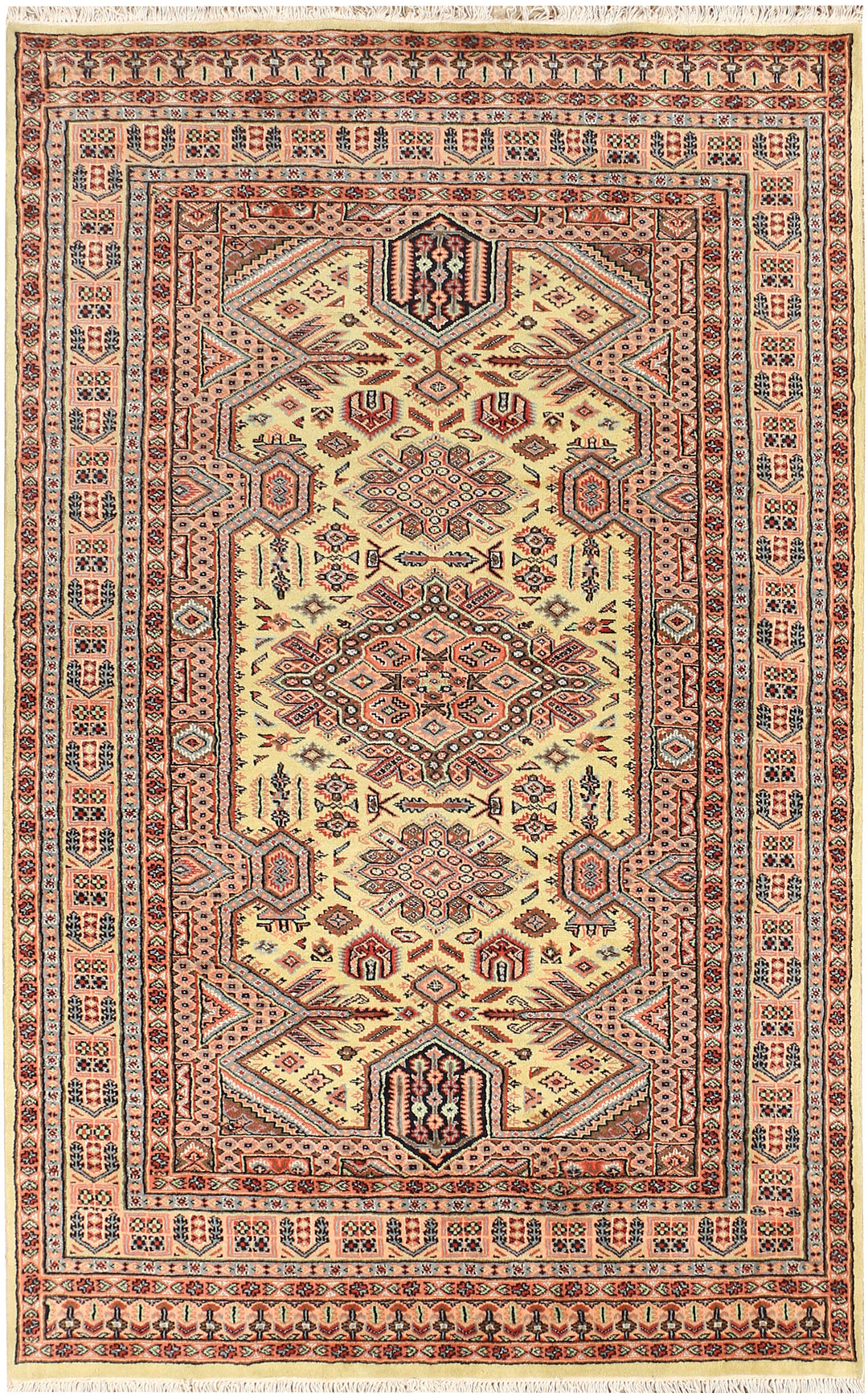 Light Goldenrod Yellow Kafkazi 5' 3 x 8' 4 - No. 44911 - ALRUG Rug Store