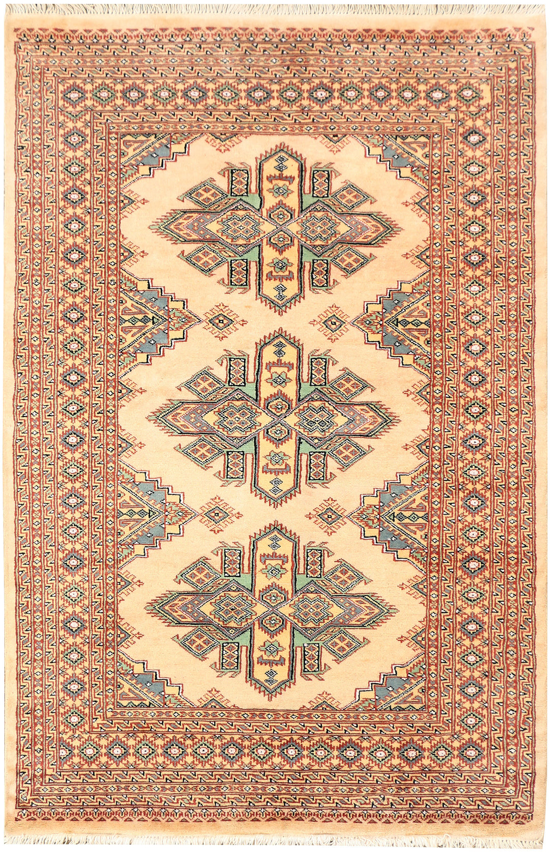 Blanched Almond Kafkazi 4' 1 x 6' 1 - No. 44925 - ALRUG Rug Store