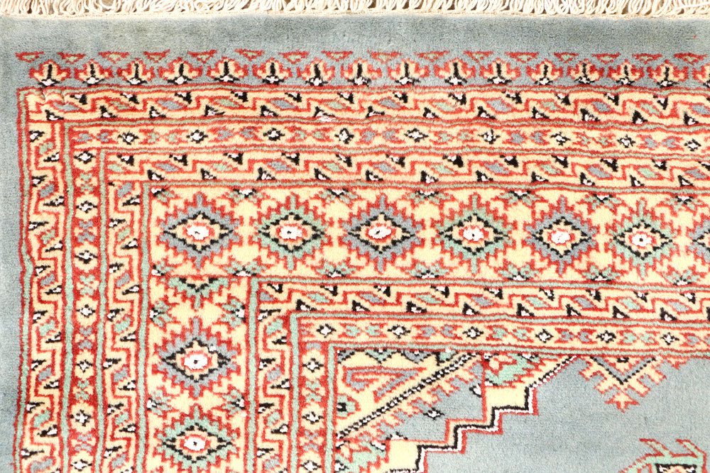 Light Slate Grey Kafkazi 4' x 6' - No. 44927 - ALRUG Rug Store