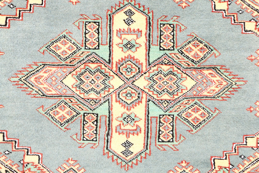 Light Slate Grey Kafkazi 4' x 6' - No. 44927 - ALRUG Rug Store