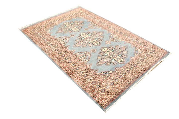 Light Slate Grey Kafkazi 4' x 6' - No. 44927 - ALRUG Rug Store