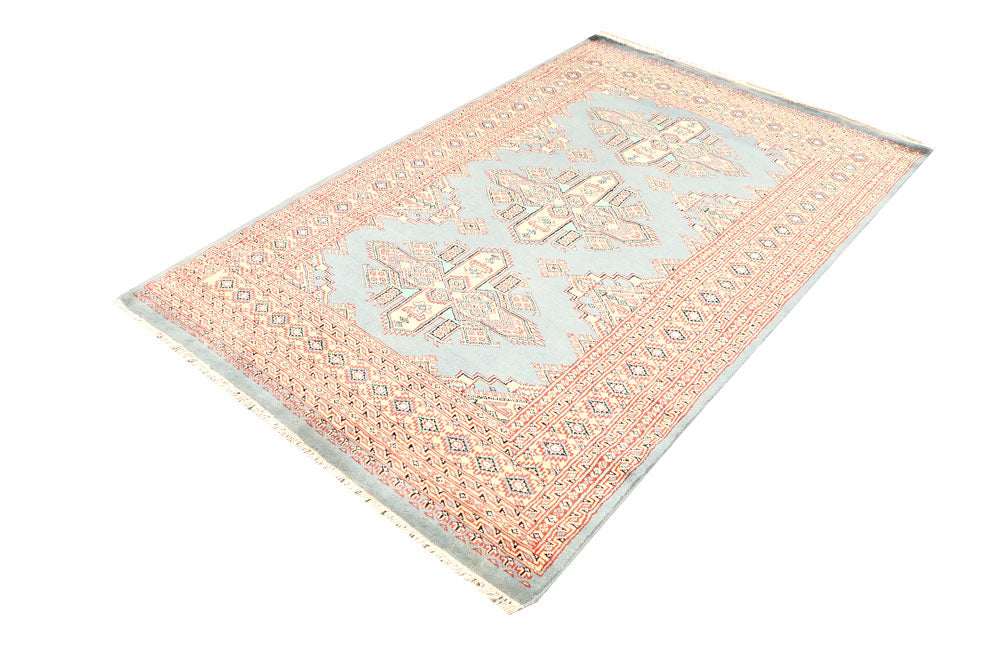 Light Slate Grey Kafkazi 4' x 6' - No. 44927 - ALRUG Rug Store