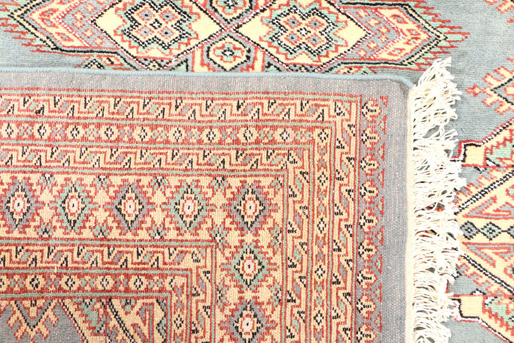 Light Slate Grey Kafkazi 4' x 6' - No. 44927 - ALRUG Rug Store