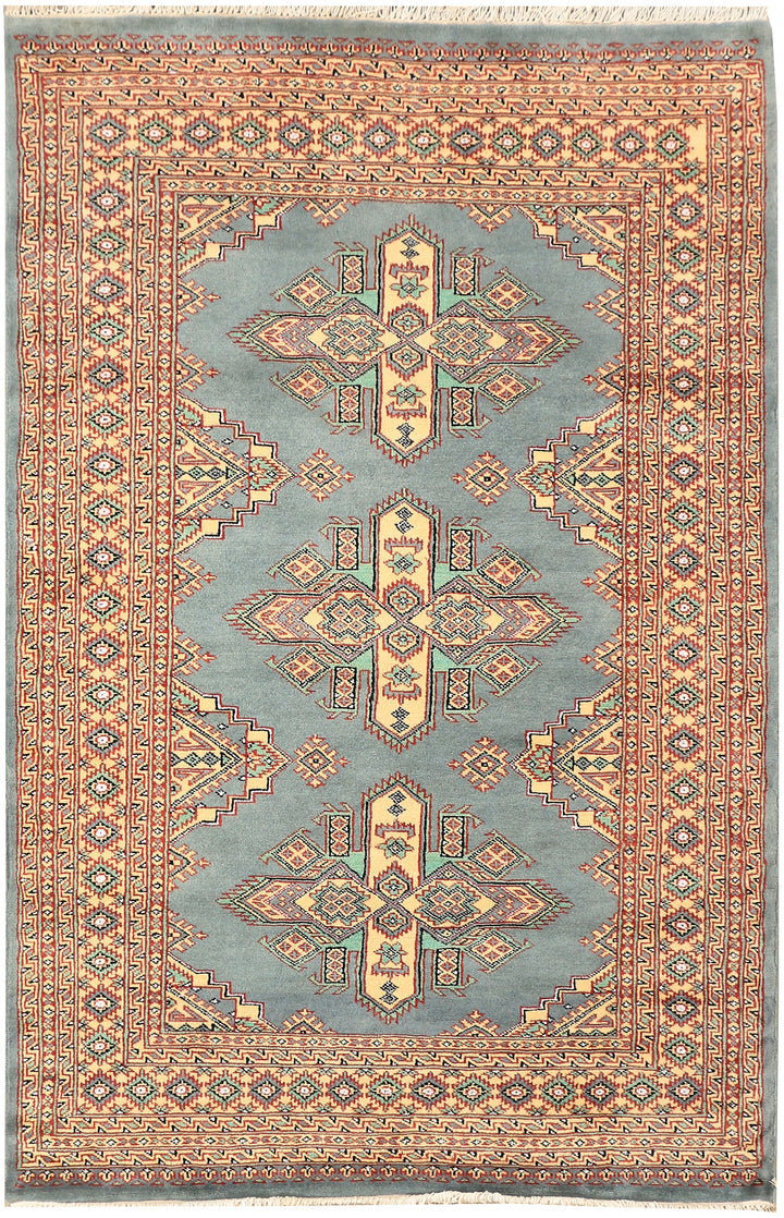 Light Slate Grey Kafkazi 4' x 6' - No. 44927 - ALRUG Rug Store
