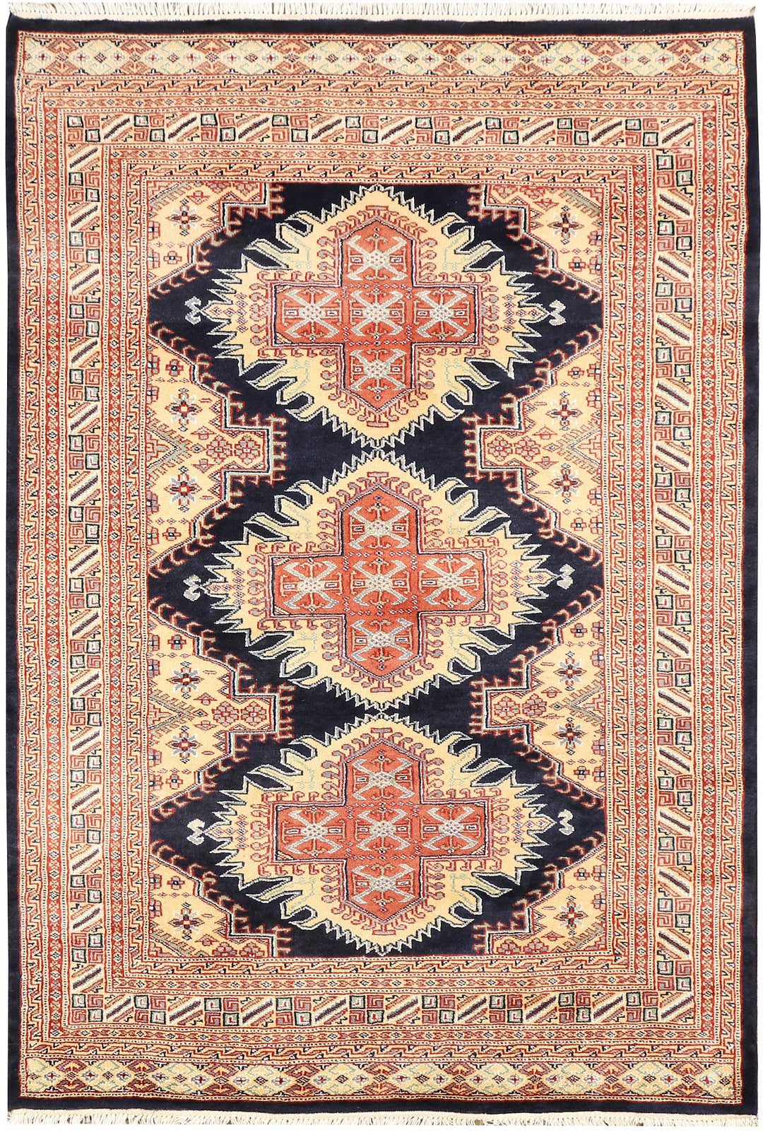 Midnight Blue Kafkazi 4' x 5' 11 - No. 44930 - ALRUG Rug Store