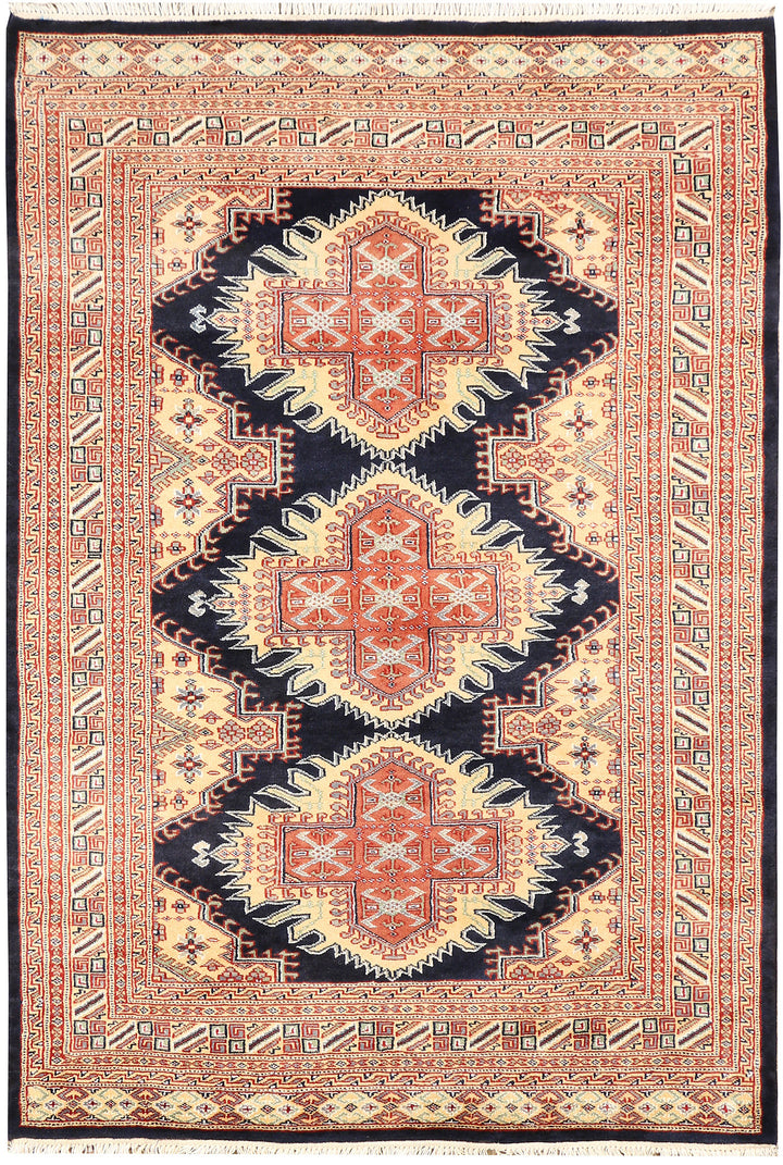 Midnight Blue Kafkazi 4' x 5' 11 - No. 44930 - ALRUG Rug Store