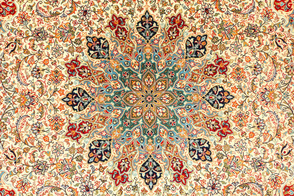 Navajo White Ardibil 4' 7 x 7' 1 - No. 44934 - ALRUG Rug Store