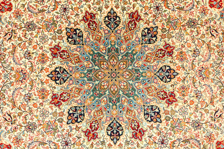 Navajo White Ardibil 4' 7 x 7' 1 - No. 44934 - ALRUG Rug Store