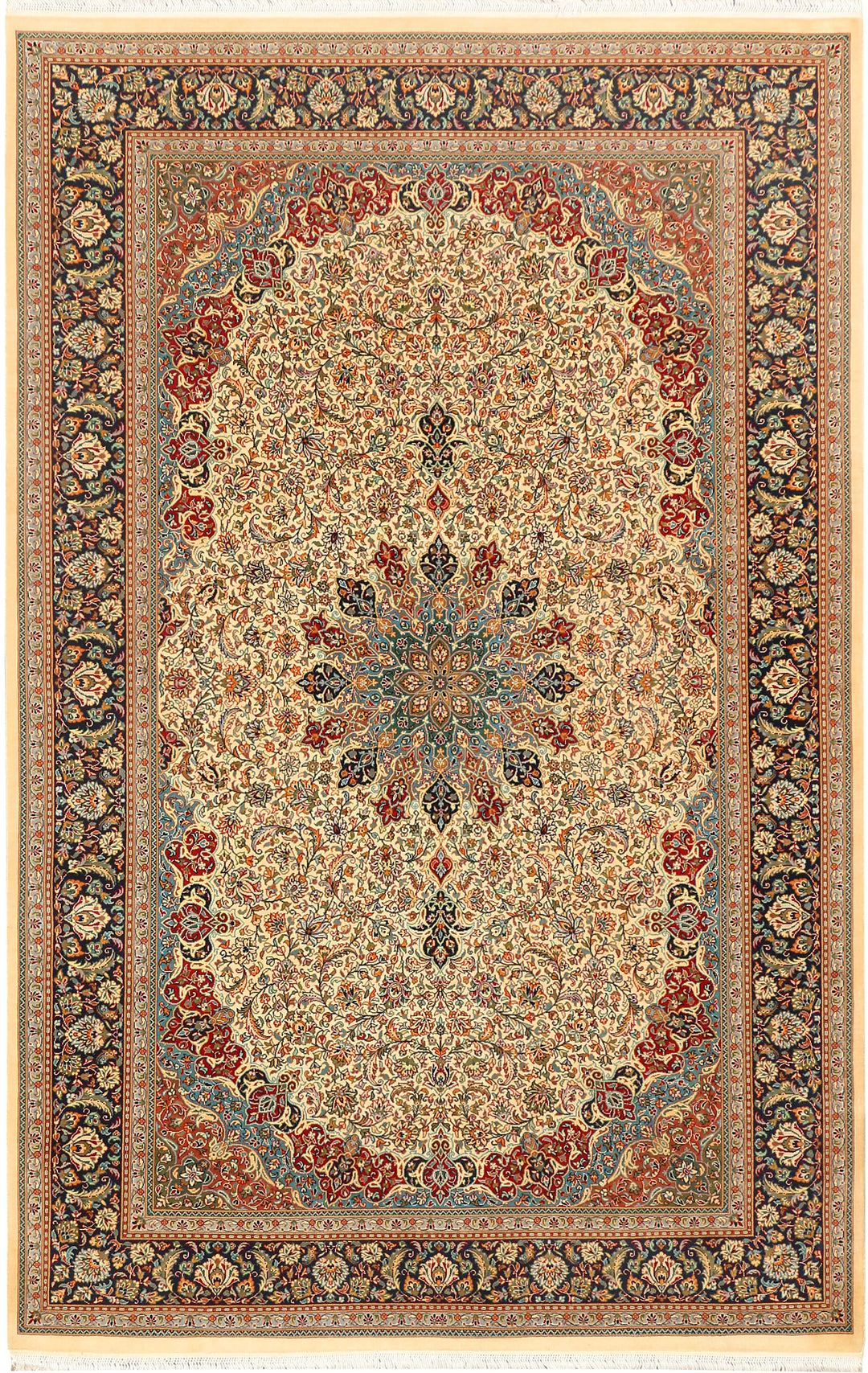 Navajo White Ardibil 4' 7 x 7' 1 - No. 44934 - ALRUG Rug Store