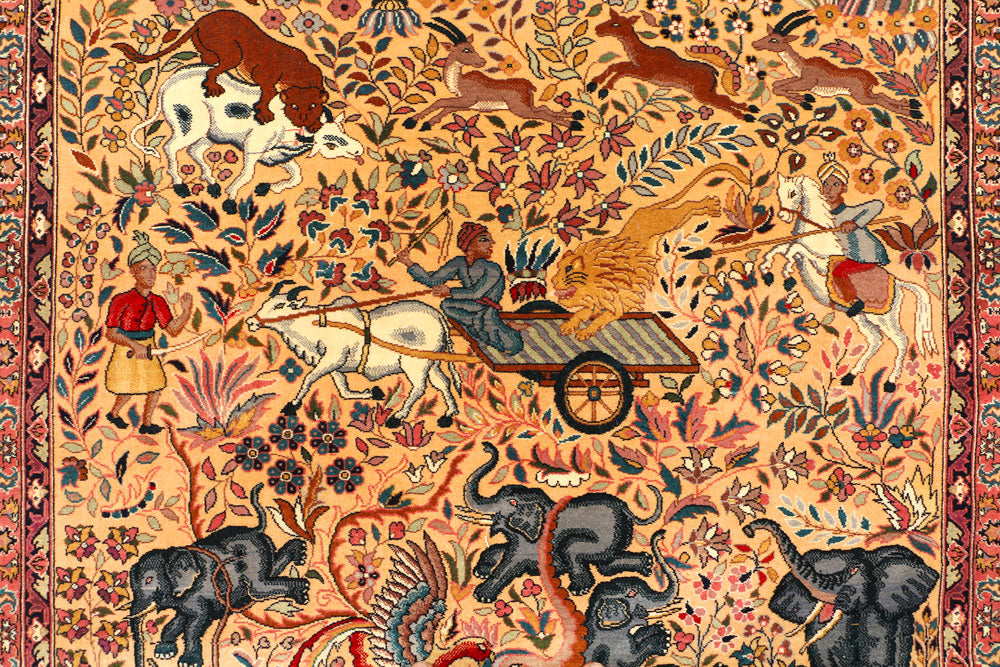 Peru Hunting 4' 7 x 6' 11 - No. 44938 - ALRUG Rug Store