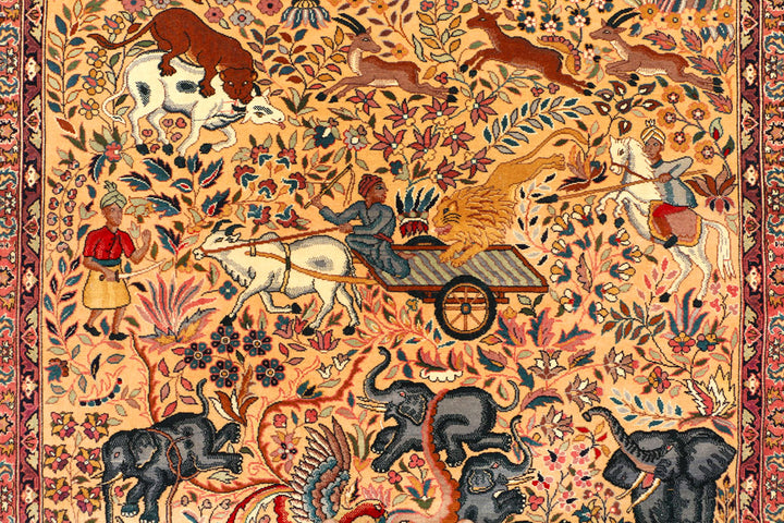 Peru Hunting 4' 7 x 6' 11 - No. 44938 - ALRUG Rug Store