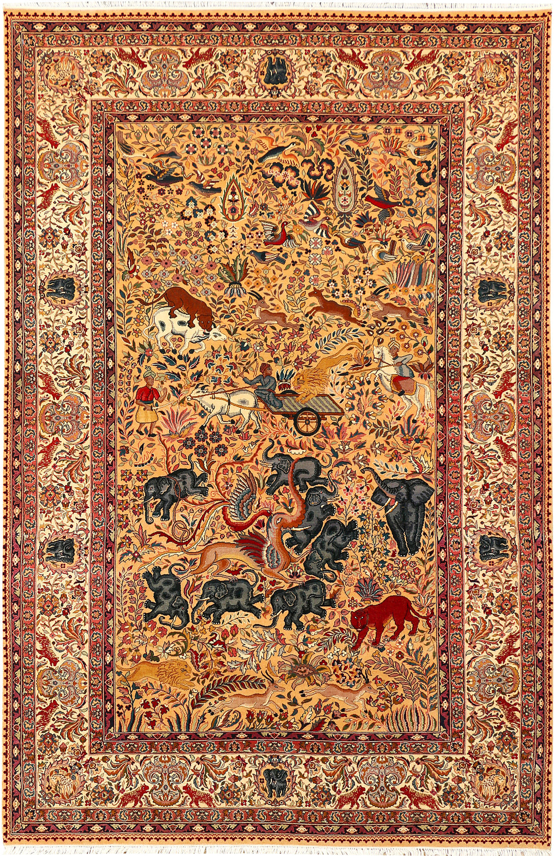 Peru Hunting 4' 7 x 6' 11 - No. 44938 - ALRUG Rug Store