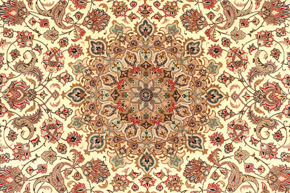 Cornsilk Kashan 4' 7 x 7' 1 - No. 44941 - ALRUG Rug Store